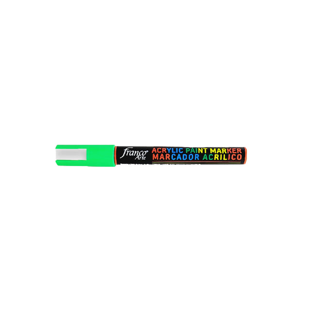 Marcador Acrílico Fluorescente Verde Franco Arte