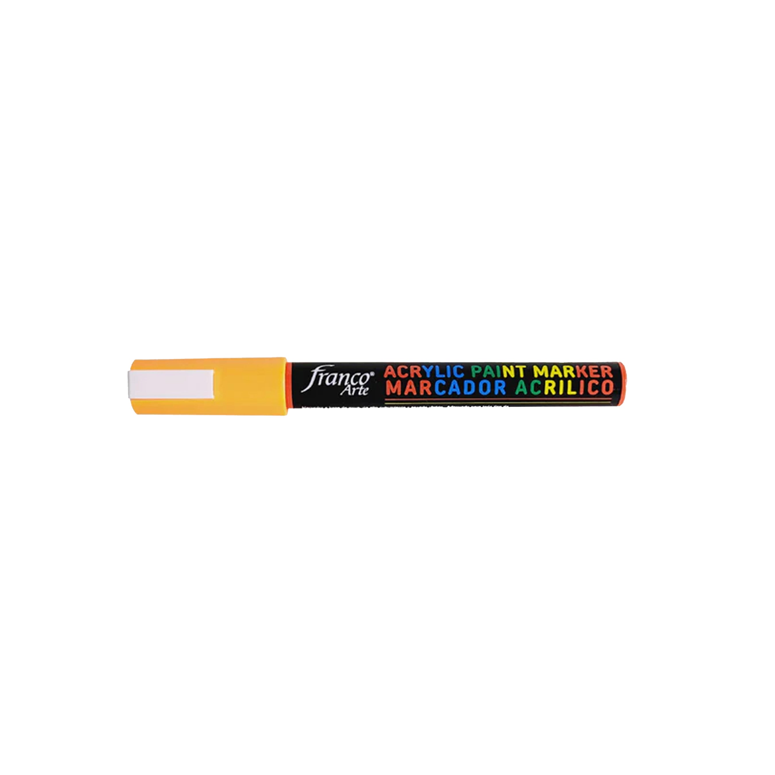 Marcador Acrílico Fluorescente Naranja Franco Arte