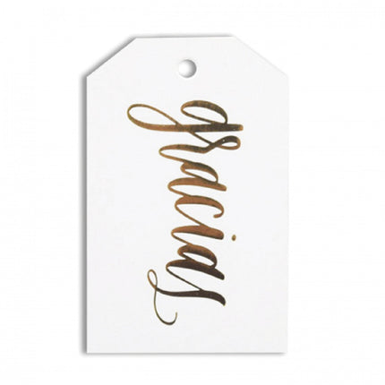 Tag para regalo Peach Gracias x 5