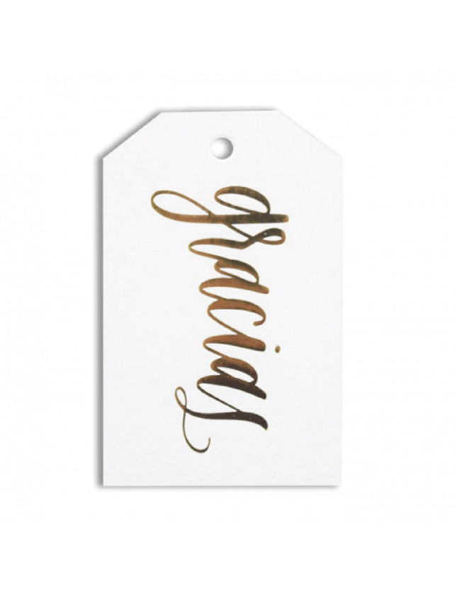 Tag para regalo Peach Gracias x 5