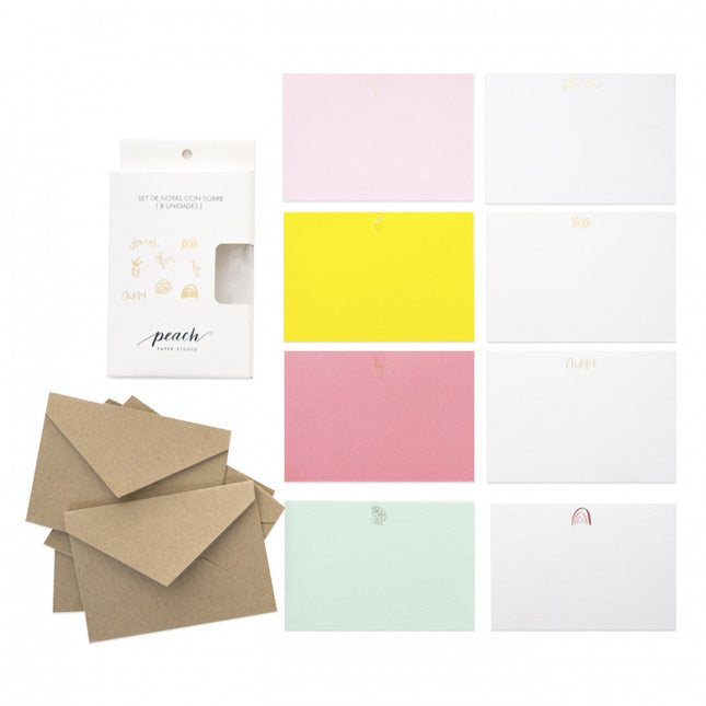 Tarjetas de regalo Peach x 8