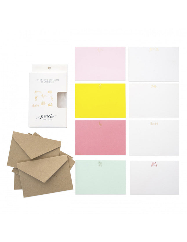 Tarjetas de regalo Peach x 8