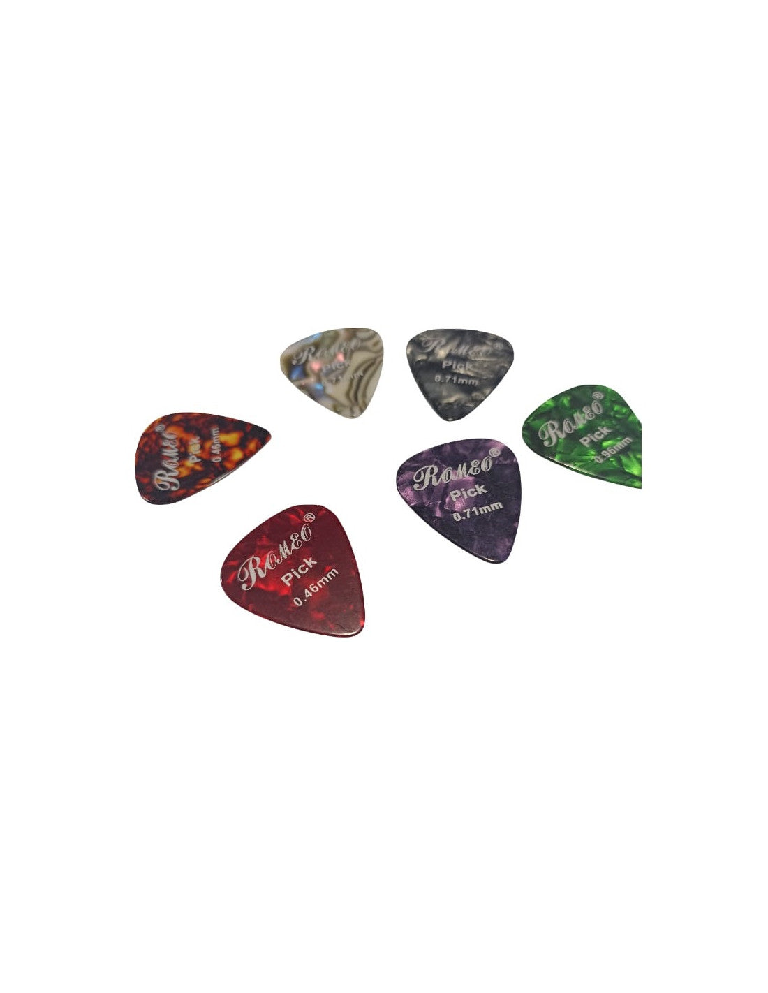 Pajuela para guitarra Romeo color estándar sobre fondo neutro, accesorio esencial para instrumento de cuerdas.