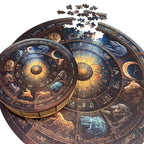 Rompecabezas Circular En Madera Zodiaco Ingenio Destreza