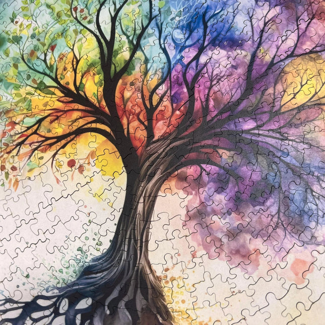 Rompecabezas Circular En Madera Arbol De La Vida Ingenio Destreza