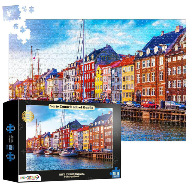 Rompecabezas 1000 Piezas Puerto De Nyhavn Dinamarca Ingenio Destreza