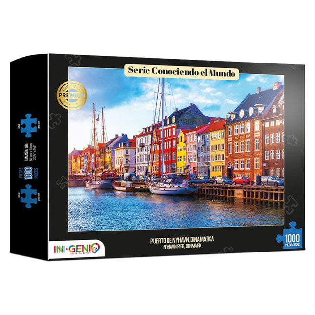 Rompecabezas 1000 Piezas Puerto De Nyhavn Dinamarca Ingenio Destreza