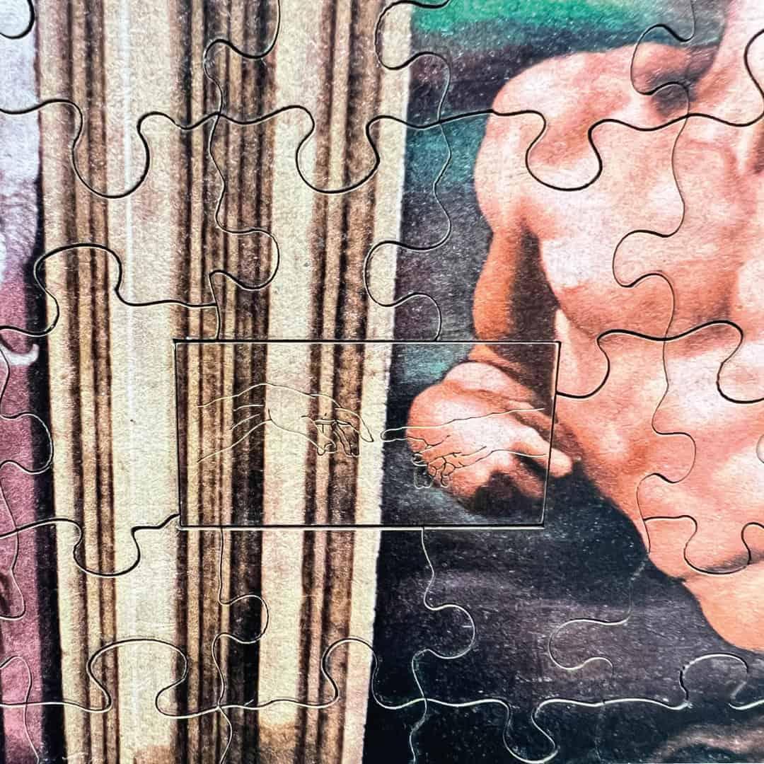 Rompecabezas En Madera Multiformas Creacion De Adan Ingenio Destreza