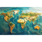 Rompecabezas 1000 Piezas Mapa Del Mundo Ingenio Destreza