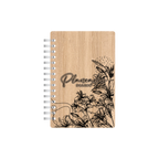 Planeador Diario Floral Grabado En Madera Dekho
