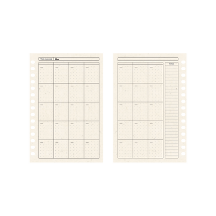 Planeador Diario Formas Grabado en Madera Dekho