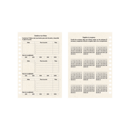 Planeador Diario Formas Grabado en Madera Dekho