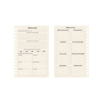 Planeador Diario Formas Grabado en Madera Dekho