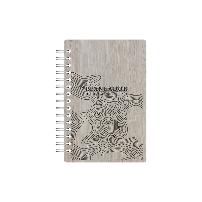 Planeador Diario Formas Grabado en Madera Dekho