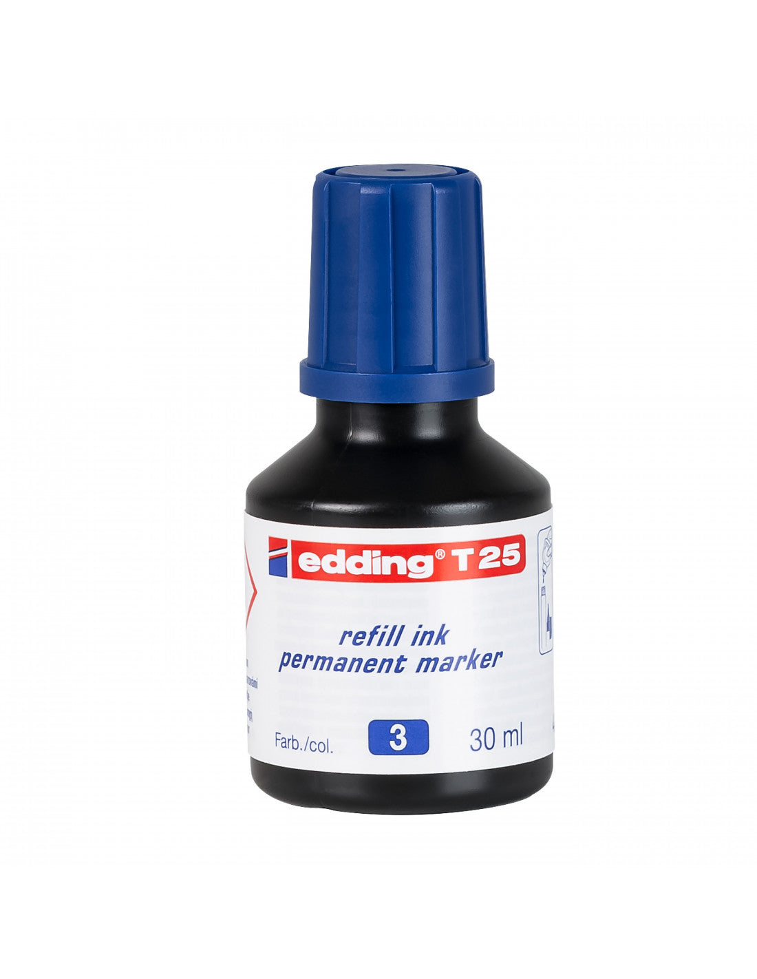 Tinta para recargar marcadores borrables E-BT30 azul 30ml