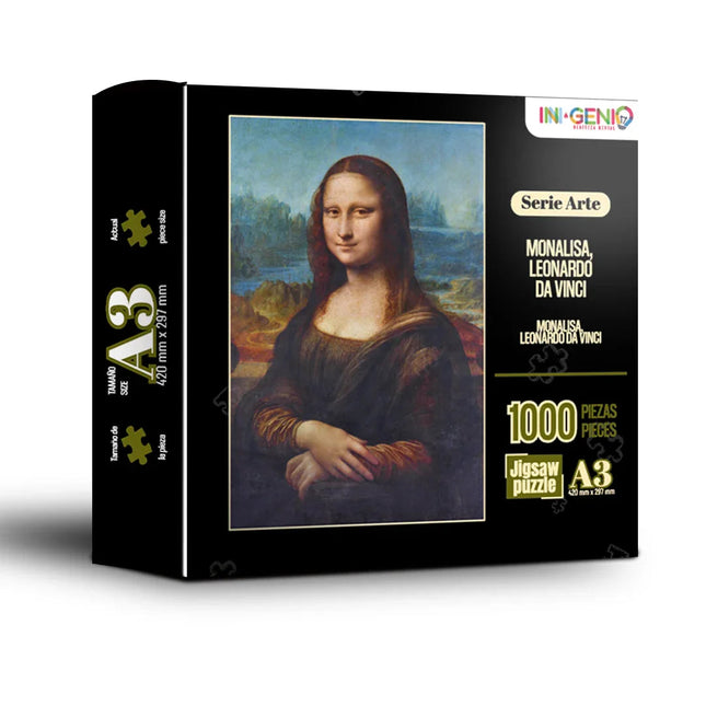 Rompecabezas 1000 Piezas Mini A3 Monalisa Ingenio Destreza
