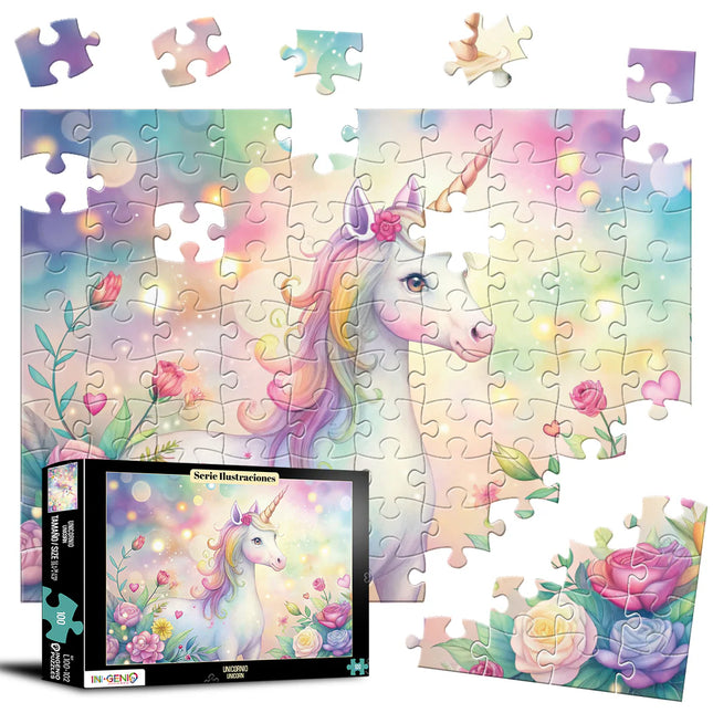 Rompecabezas 100 Piezas Unicornio | Ingenio Destreza