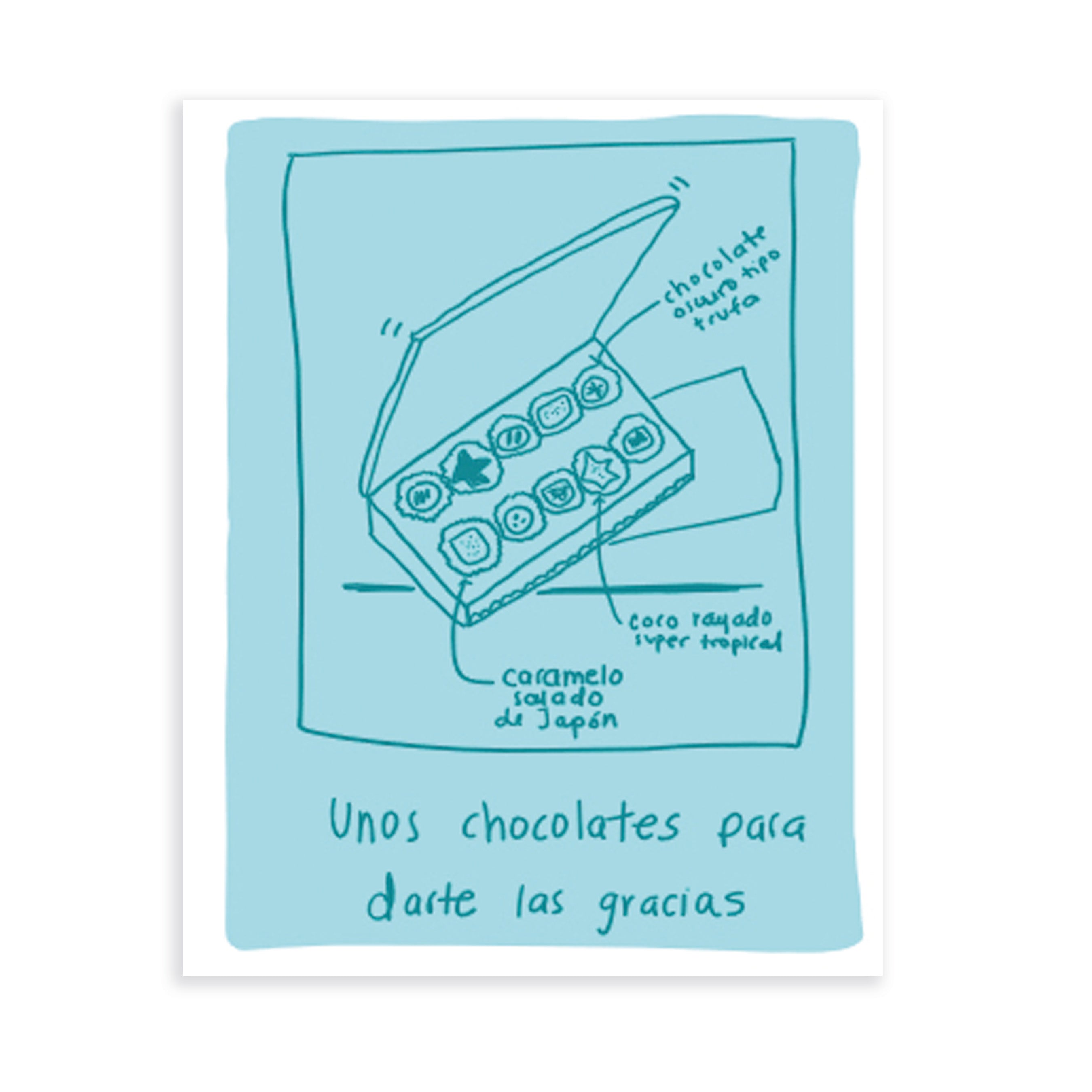Tarjeta Chocolates De Agradecimiento