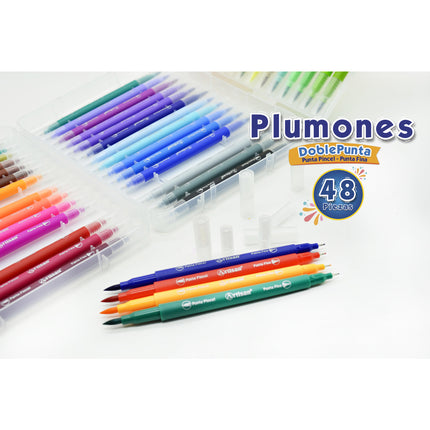 Plumón Doble Punta x48 Artisan