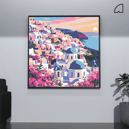 Kit De Pintura Por Números Santorini 30x30 cm Art Box