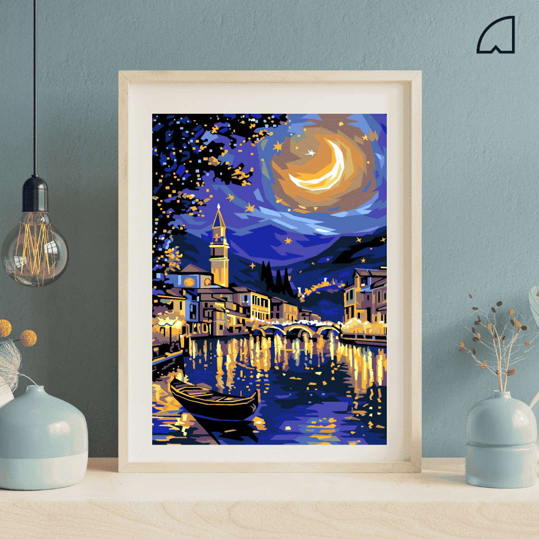 Kit De Pintura Por Números Venecia 40x50 cm Art Box