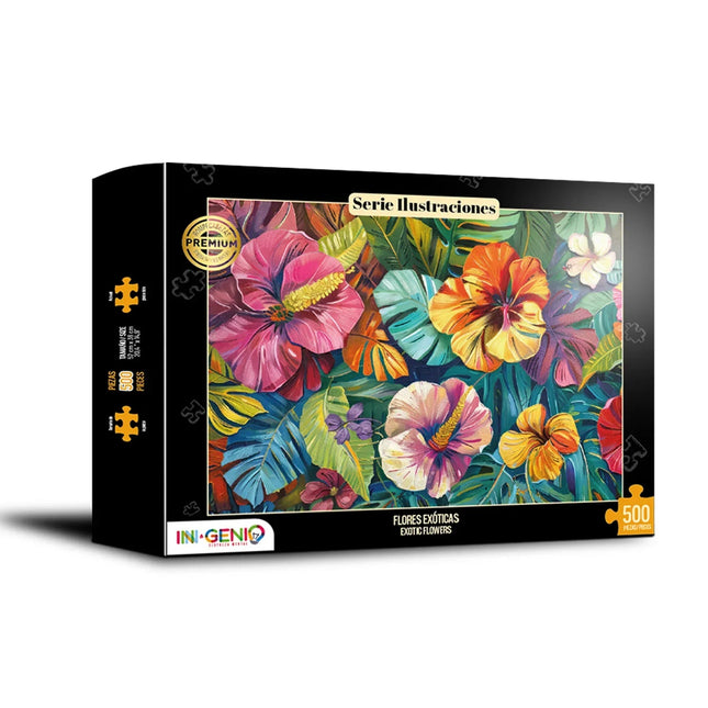 Rompecabezas 500 Piezas Flores Exoticas Ingenio Destreza