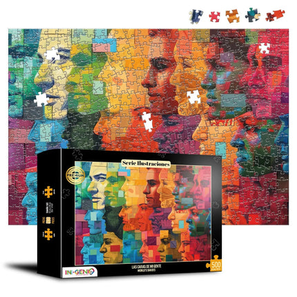 Rompecabezas 500 Piezas Las Caras De Mi Gente Ingenio Destreza