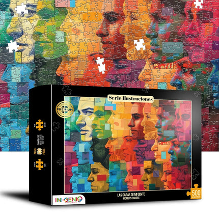 Rompecabezas 500 Piezas Las Caras De Mi Gente Ingenio Destreza