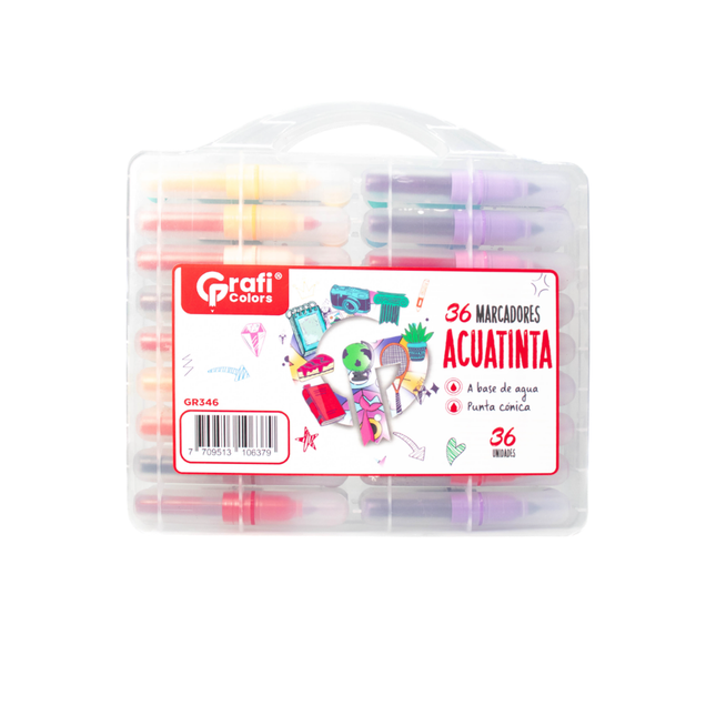 Marcador Grafi Colors Acuatinta X24