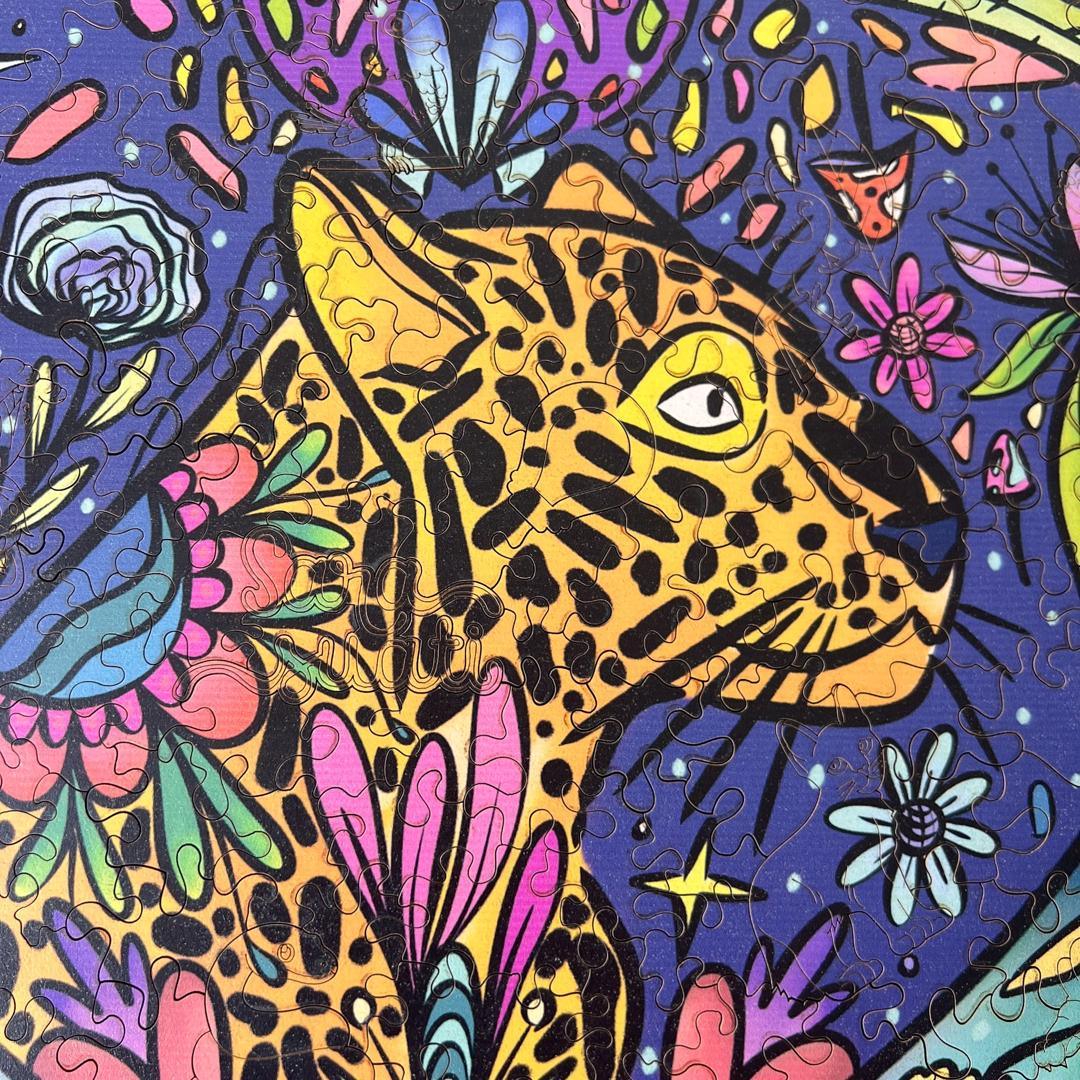 Rompecabezas Multiformas Redondo Mandala Jaguar Ingenio Destreza