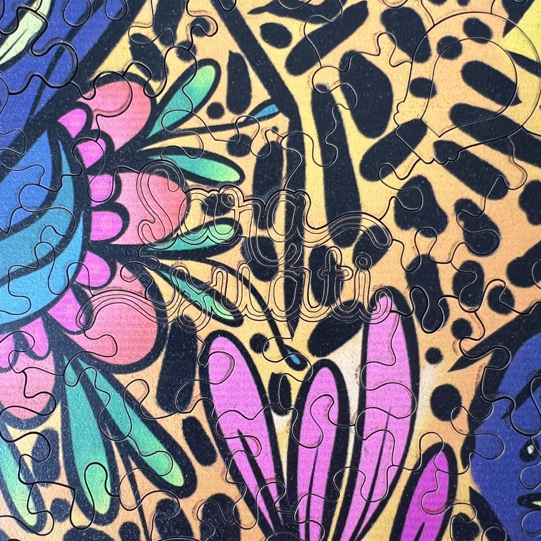 Rompecabezas Multiformas Redondo Mandala Jaguar Ingenio Destreza