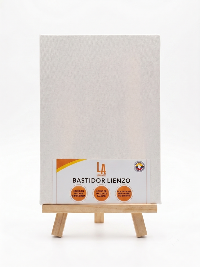 Kit de Pintura con Bastidor y Caballete de Madera