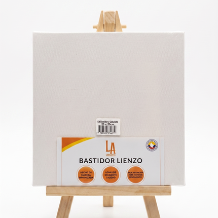 Kit de Pintura con Bastidor y Caballete de Madera