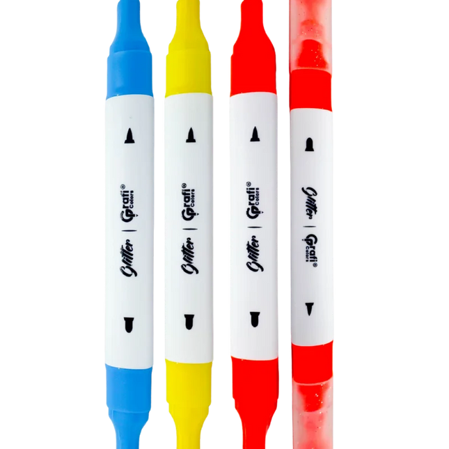 Marcador Grafi Colors Glitter Duo X36