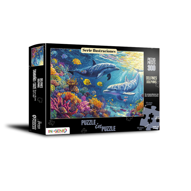 Rompecabezas Puzzle In Puzzle 300 Piezas Delfines | Ingenio Destreza