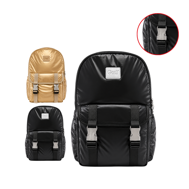 Bolso Grafi Colors Negro Y Beige