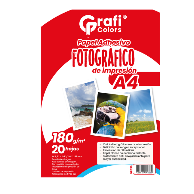 Papel Fotografico Grafi Colors De Impresión X20 GR180GM2