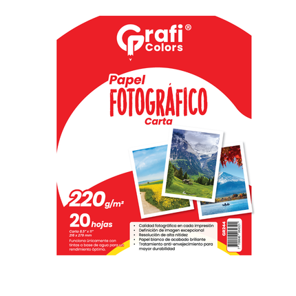 Papel Fotografico Grafi Colors X20 Hojas