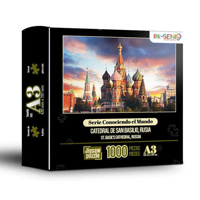 Rompecabezas 1000 Piezas Mini A3 Catedral De San Basilio Ingenio Destreza