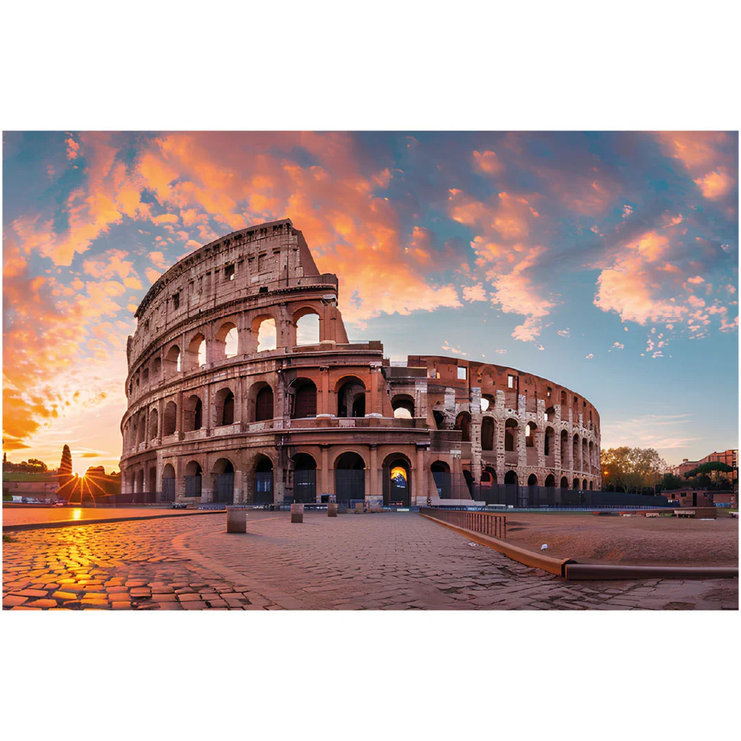 Rompecabezas 1000 Piezas Mini A3 Atardecer En El Coliseo Ingenio Destreza