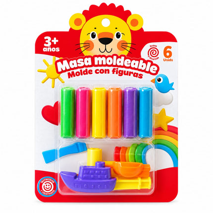 Masa Moldeable x6 Unidades Con Molde