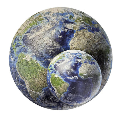 Rompecabezas Circular En Madera La Tierra Ingenio Destreza