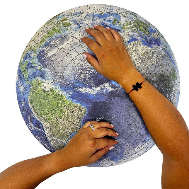 Rompecabezas Circular En Madera La Tierra Ingenio Destreza