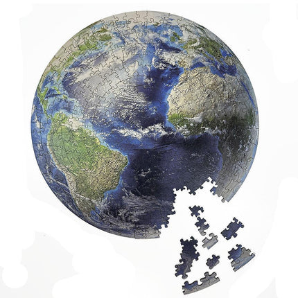 Rompecabezas Circular En Madera La Tierra Ingenio Destreza