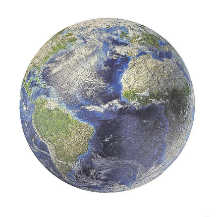 Rompecabezas Circular En Madera La Tierra Ingenio Destreza