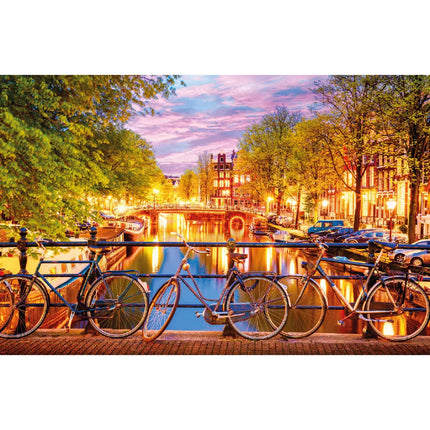 Rompecabezas 1000 Piezas Mini A3 Canales De Amsterdam Ingenio Destreza