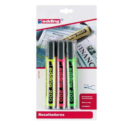 Resaltador Colores Neon x3 | Edding