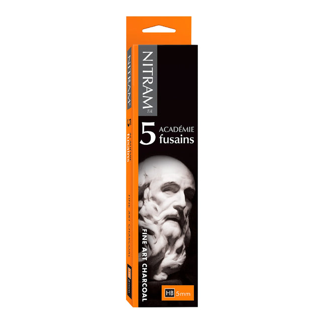Set C/5 Barras De Carbon Académie Fusains HB Nitram