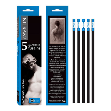 Carboncillo Académie Fusains x5 Barras | Nitram