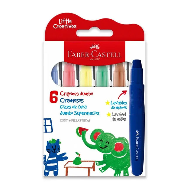 Crayon Jumbo Cremoso x6 Little Creatives Faber Castell